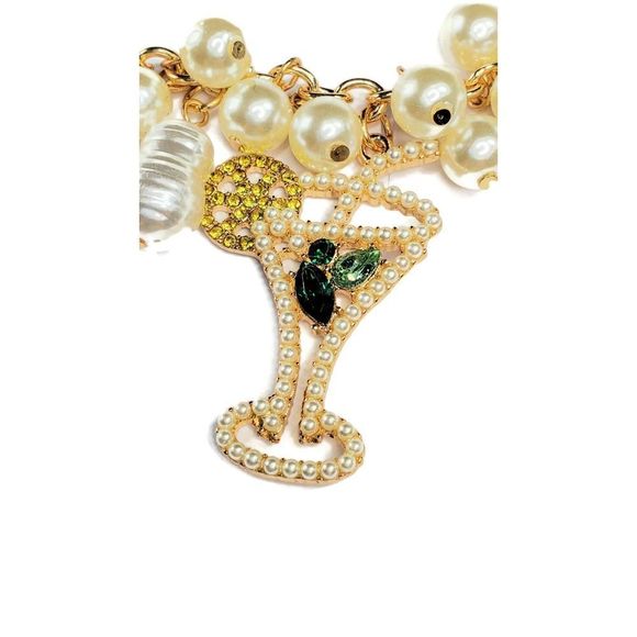 Charm Necklace Starfish Lips Cocktail Heart Lime Pearl Pendant Necklace - Picture 4 of 11